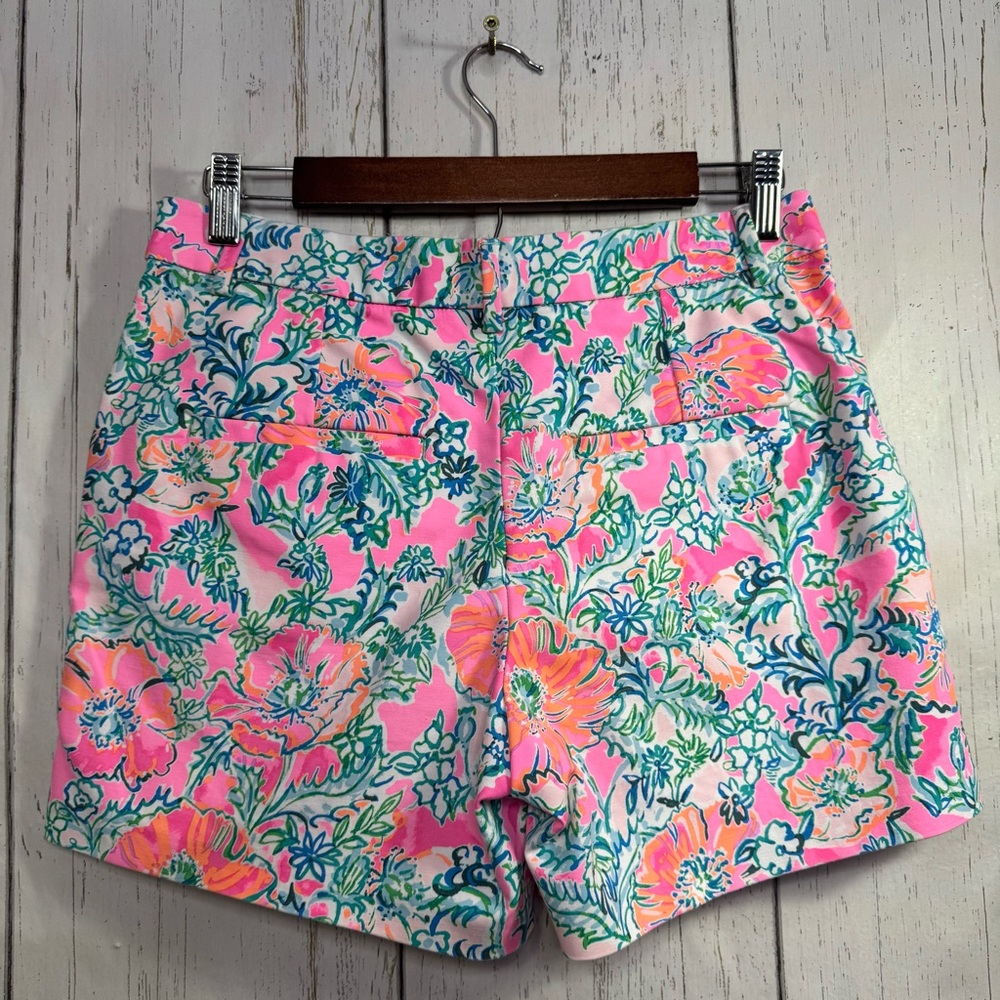 Lilly Pulitzer Gretchen High Rise Shorts Tropical Floral Vibrant Colorful Summer - Picture 10 of 15